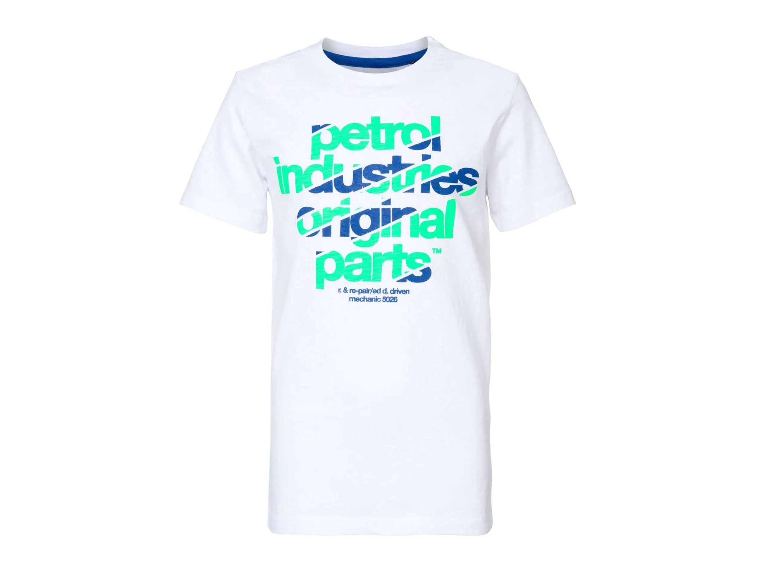 PETROL T-Shirt Logo White Fluo M-1000-TSR605