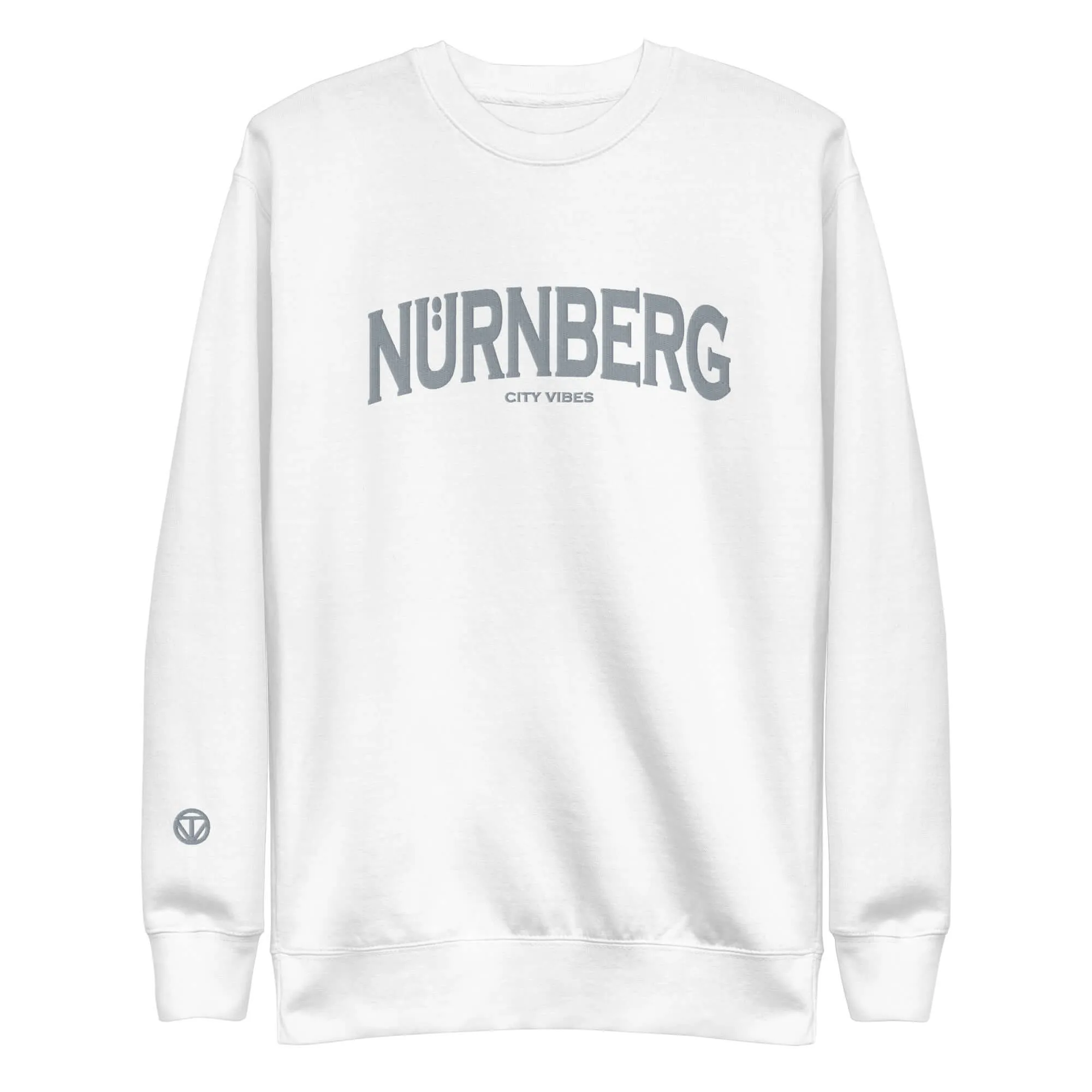 Premium Sweatshirt NÜRNBERG (Weiß/Grau)