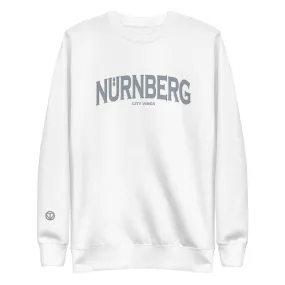 Premium Sweatshirt NÜRNBERG (Weiß/Grau)