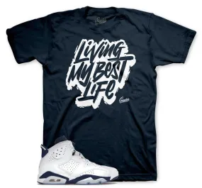 Retro 6 Midnight Navy Living Life Shirt