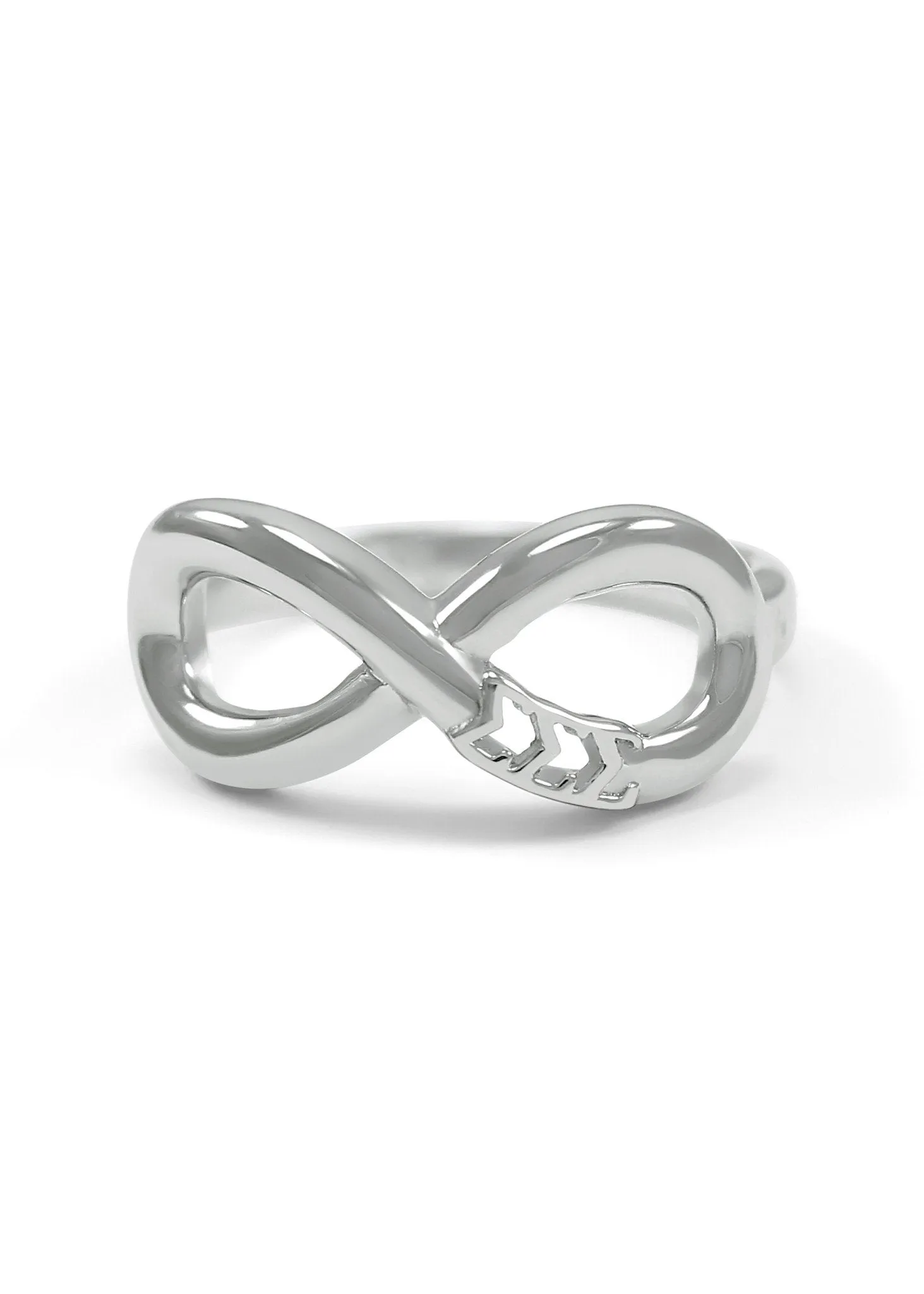 Sigma Sigma Sigma Sterling Silver Infinity Ring