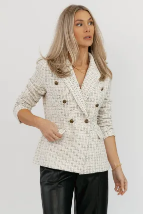 Sutton Tweed Button Blazer - Final Sale