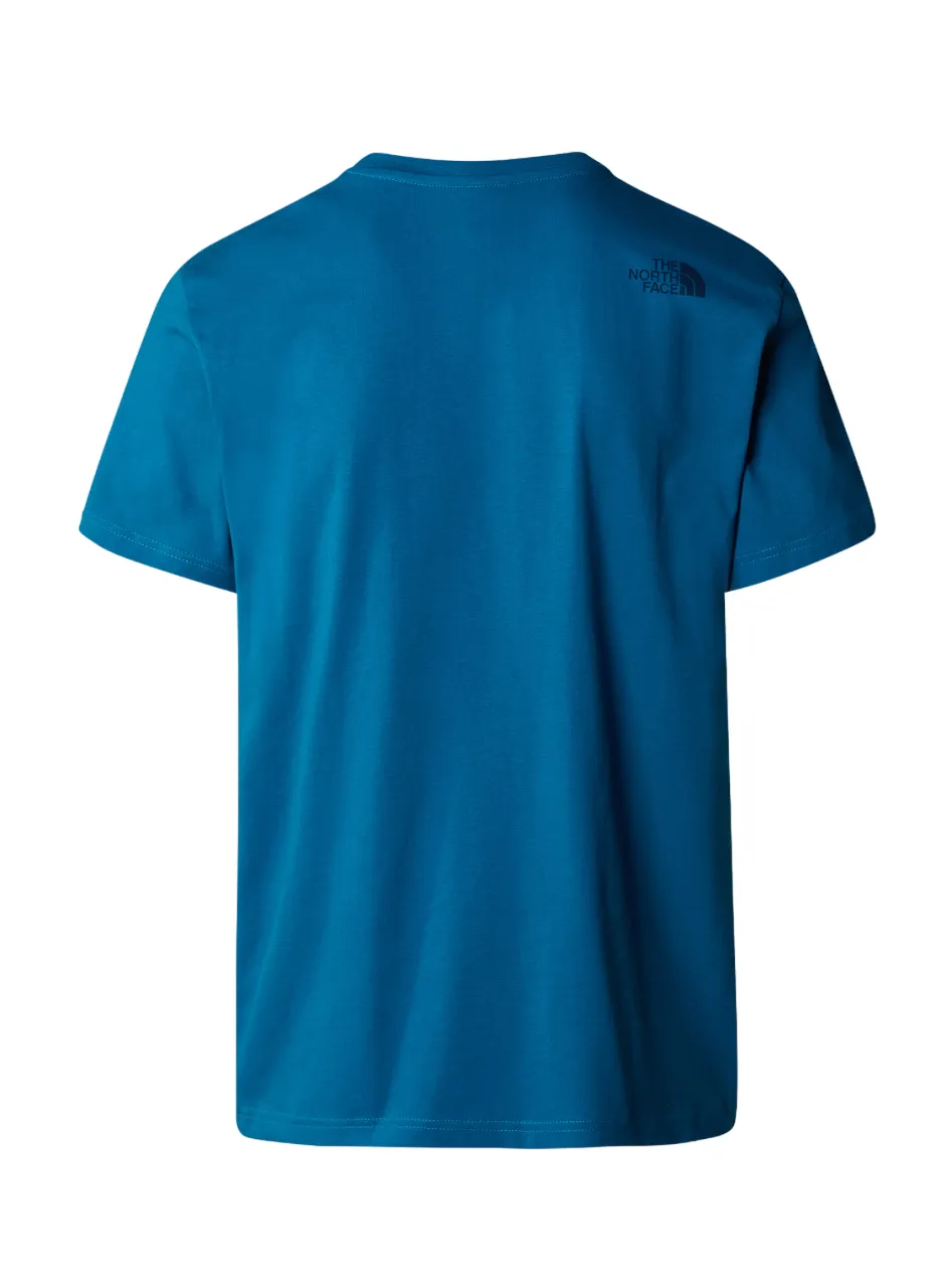 The North Face men's short sleeve t-shirt Mountain Line NF0A87NTRBI1 adriatic blue