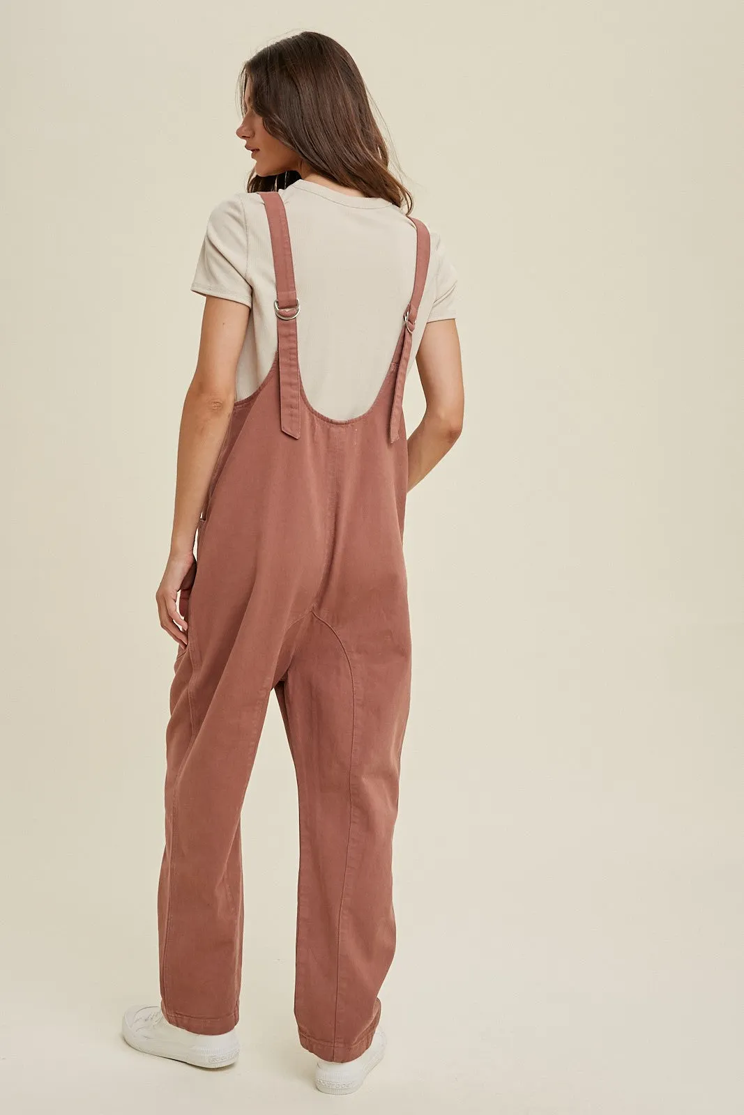 The Perry Denim Overall in Rose