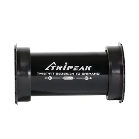 Tripeak BB386 Pressfit Bottom Bracket, Shimano-Road - 86.5mm - Black