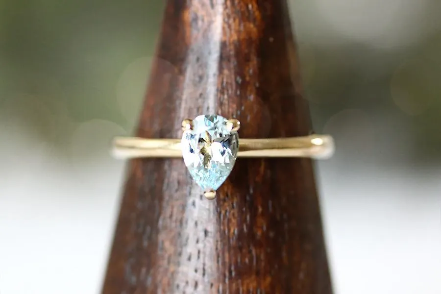 Tristan Pear Aquamarine Ring