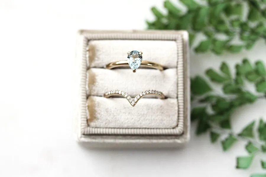 Tristan Pear Aquamarine Ring