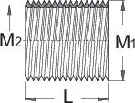 Unior Left Pedal Thread Insert 10 Pieces Set 5/8Lx24