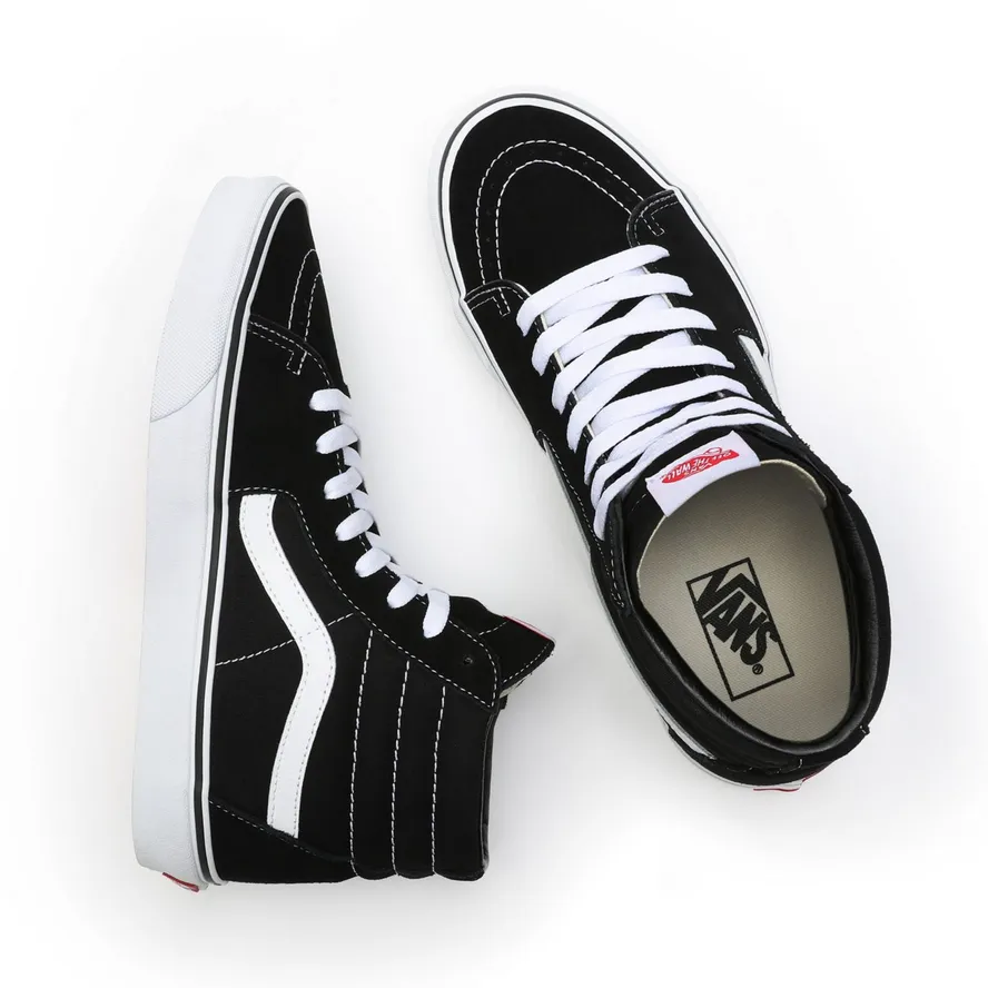 Vans shoe High sneakers for men and women in canvas and suede Sk8-Hi VN000D5IB8C black-white